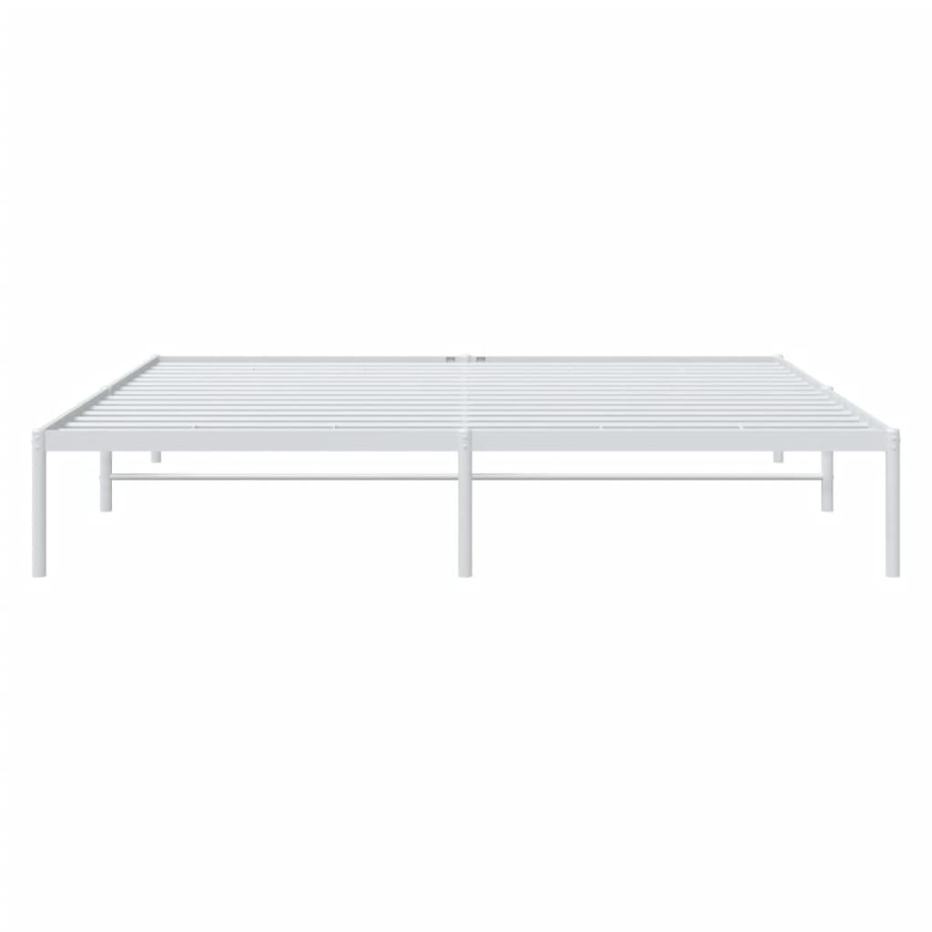 vidaXL Cadre de lit métal sans matelas blanc 193x203 cm