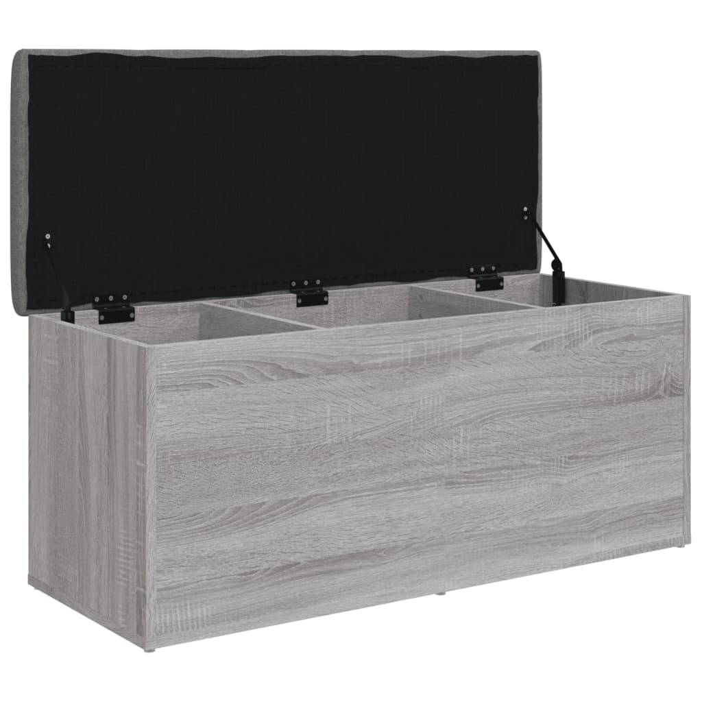 vidaXL Banc de rangement sonoma gris 102x42x45 cm bois d'ingénierie