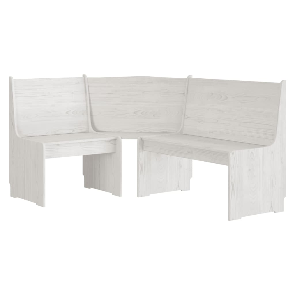 vidaXL Ensemble à manger REINE 3 pcs blanc bois de pin massif