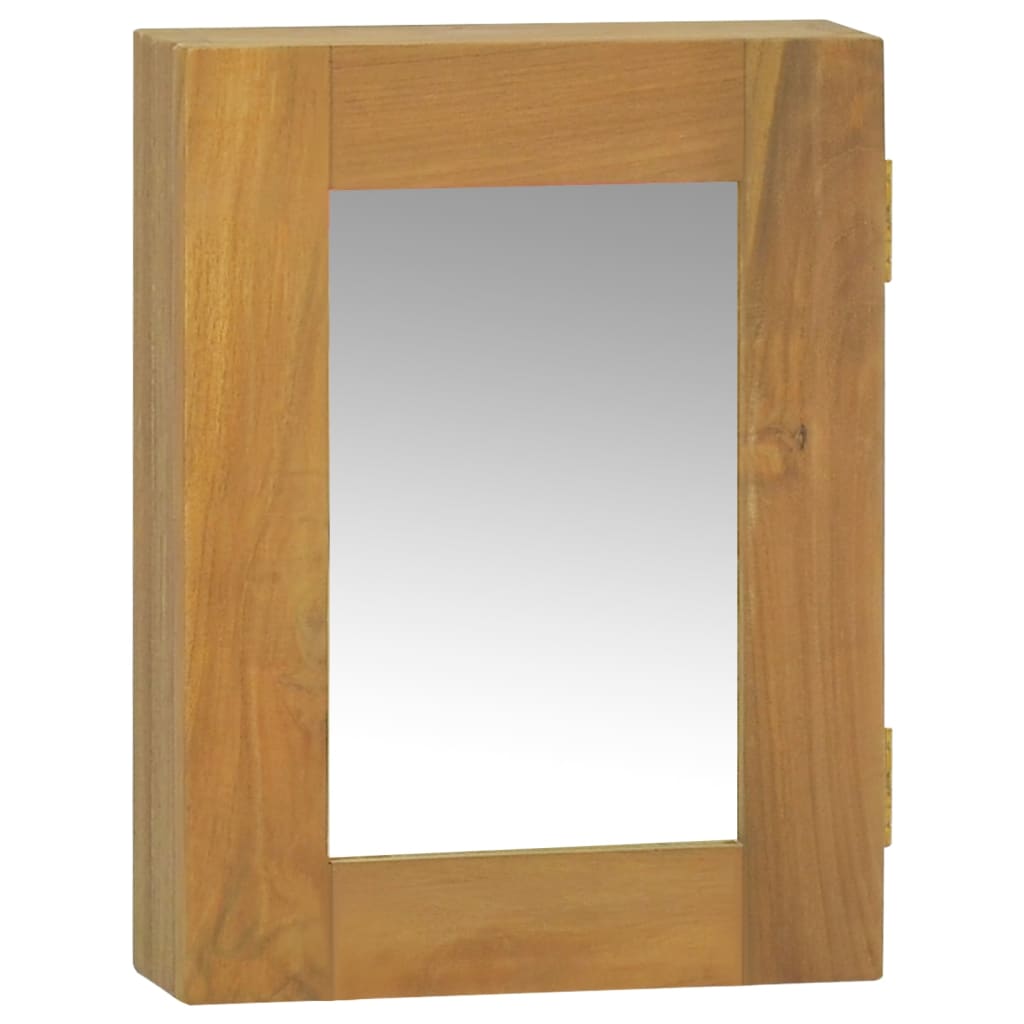 vidaXL Armoire à miroir 30x10x40 cm Bois de teck solide