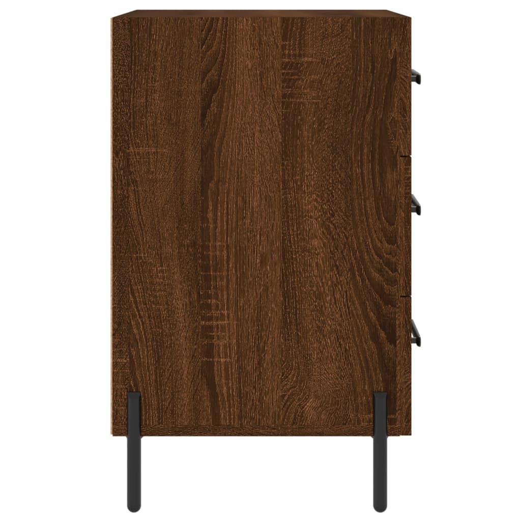 vidaXL Table de chevet chêne marron 40x40x66 cm bois d'ingénierie