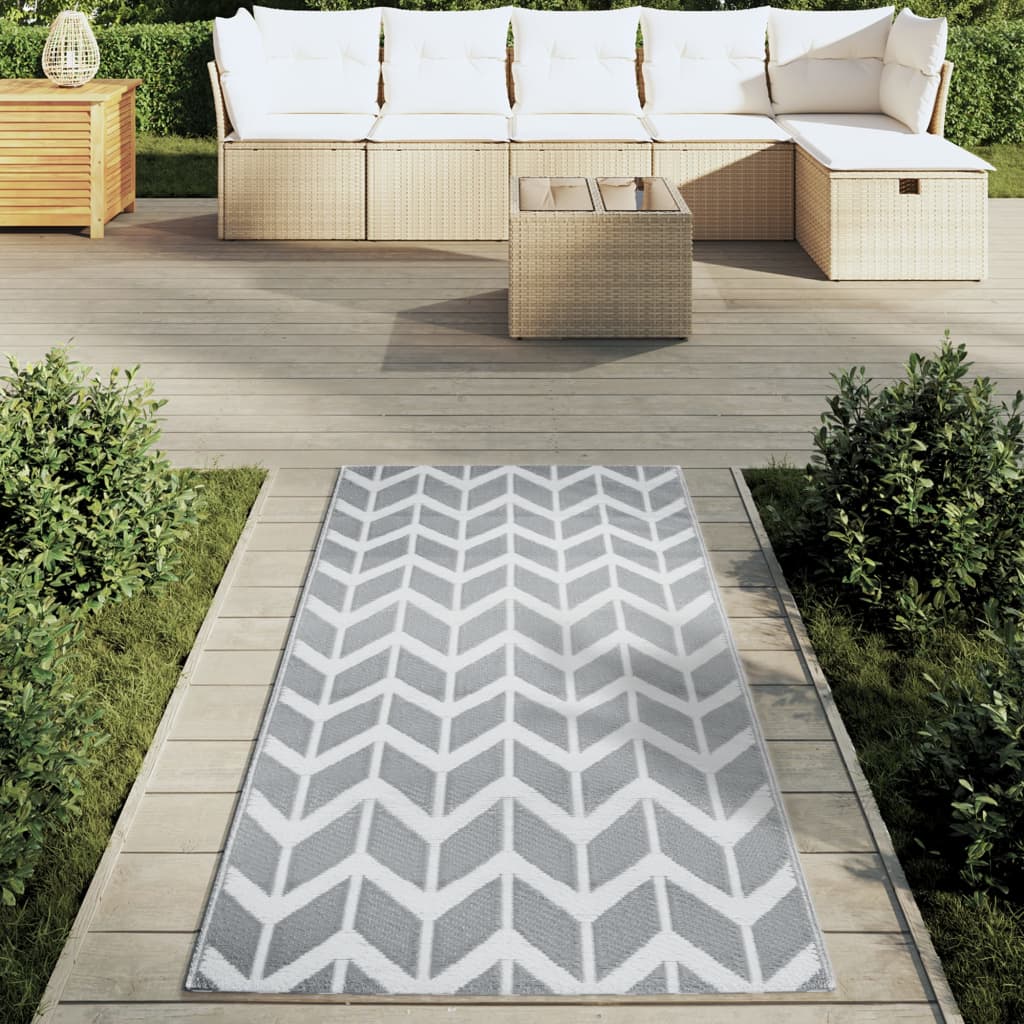 vidaXL Tapis d'extérieur Gris 80x150 cm PP