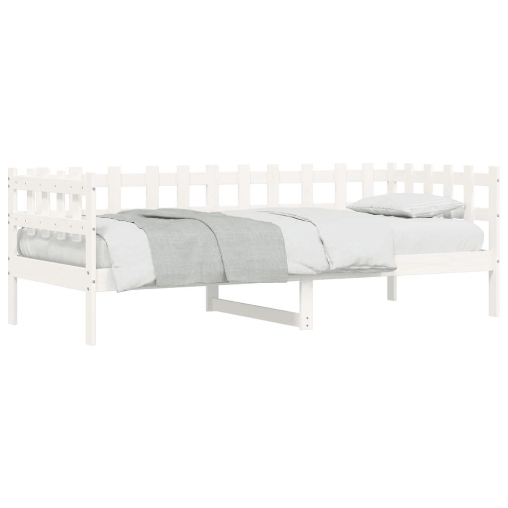 vidaXL Lit de jour sans matelas blanc 80x200 cm bois de pin massif