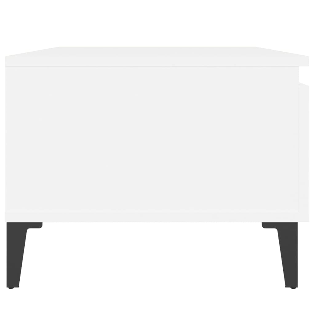 vidaXL Tables d'appoint 2 pcs Blanc 50x46x35 cm Bois d'ingénierie