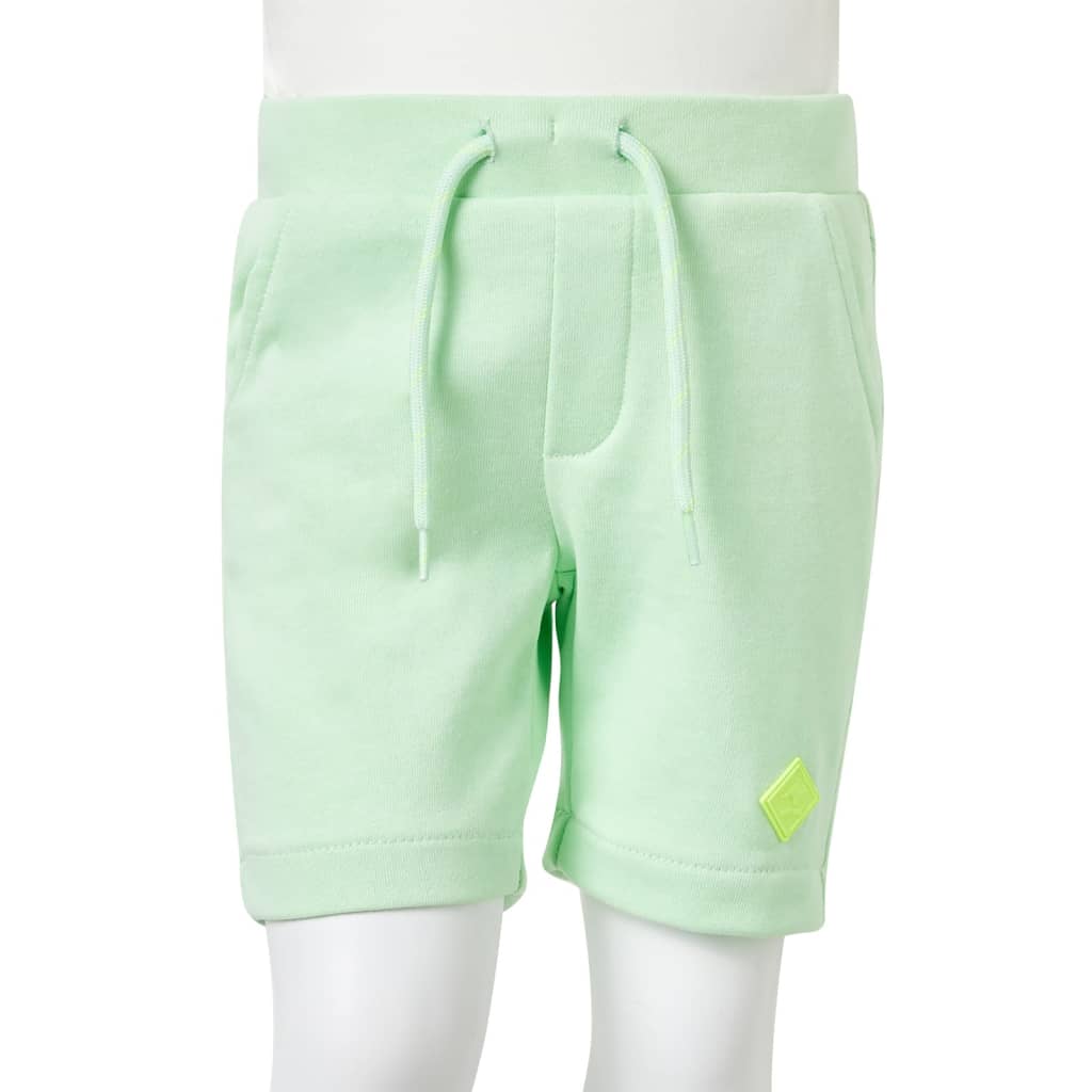 Short pour enfants avec cordon de serrage vert vif 116